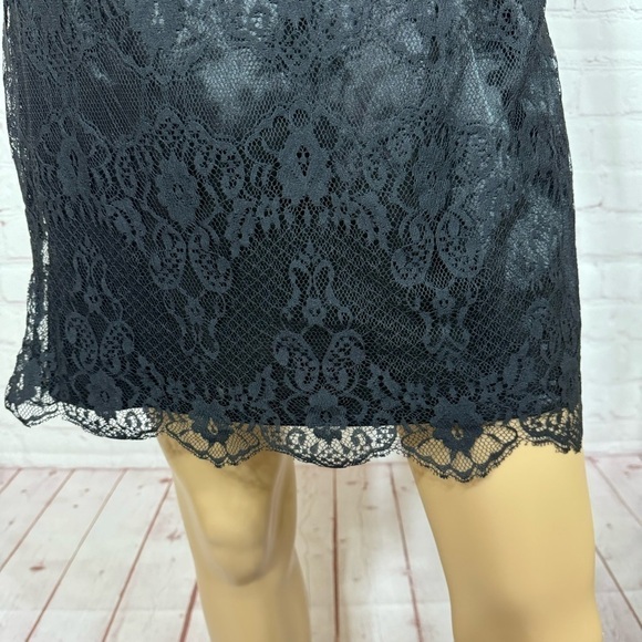 ARMANI EXCHANGE black lace with sateen underlay sheath dress in size 6 EUC - Picture 15 of 16